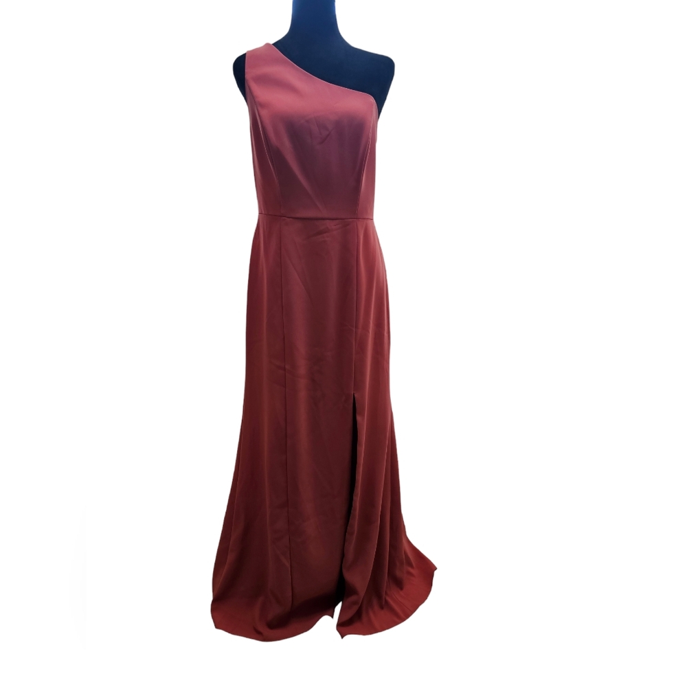 Bella Bridesmaids One Shoulder Crepe Maxi Dress 10 Sample